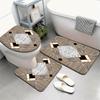 3PCS/SET Marble Pattern Bathroom Mat Soft Toilet Lid Cover Nordic-style Non-Slip Rug  Home Floor