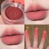 HERORANGE Aftermath Honey Lip and Cheek Mud Matte Soft Mist Dual-Use Lip Tint Cream Blush Long Lasting Velvet Makeup with Brush