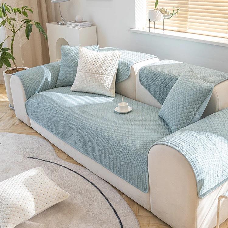 

Производитель Nordic Чистый Хлопок Подушка для Дивана, Четыре Сезона Простой и Современный Универсальный Нескользящая Спинка Хлопковый Чехол-Покрывало для Дивана Полотенце Подушка для Сиденья 70*70cm