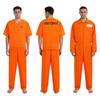 Gevangenispak Jumpsuit Cosplay Gevangene Uniform Volwassen Oranje Korte Mouw En Lange Mouw Gevangene Bodysuits Halloween Kostuums