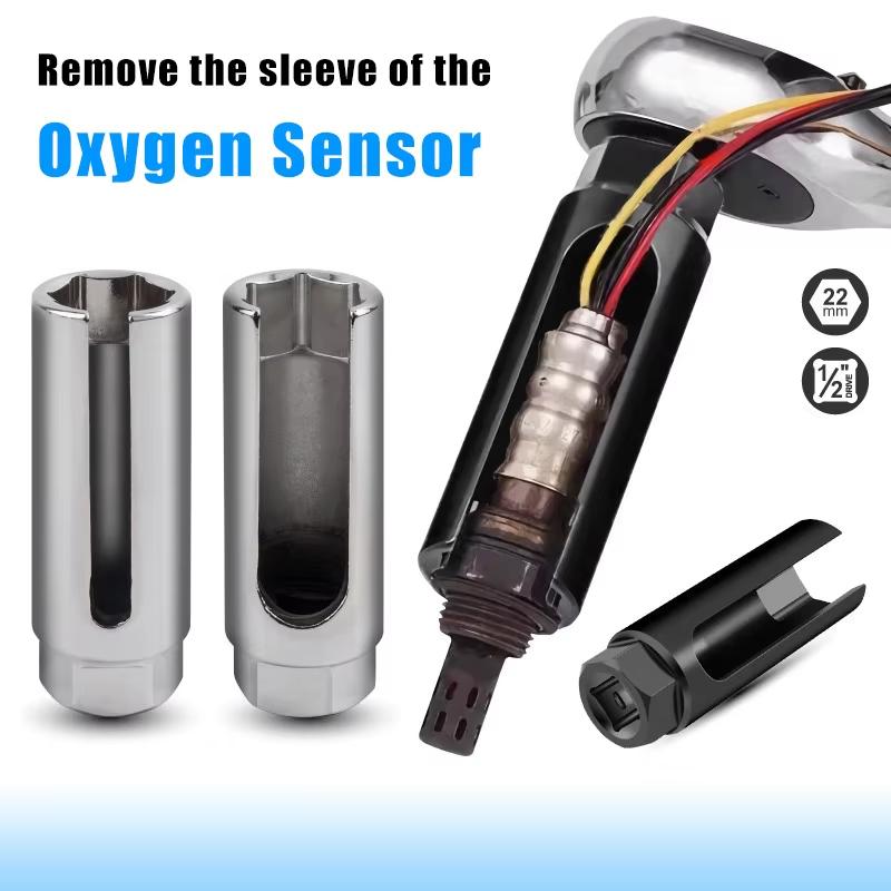 Oxygen Sensor Removal Socket Wrench 1/2 Inch Square Drive Universal Wear Resistant Fit for Most Car Model Maintenance