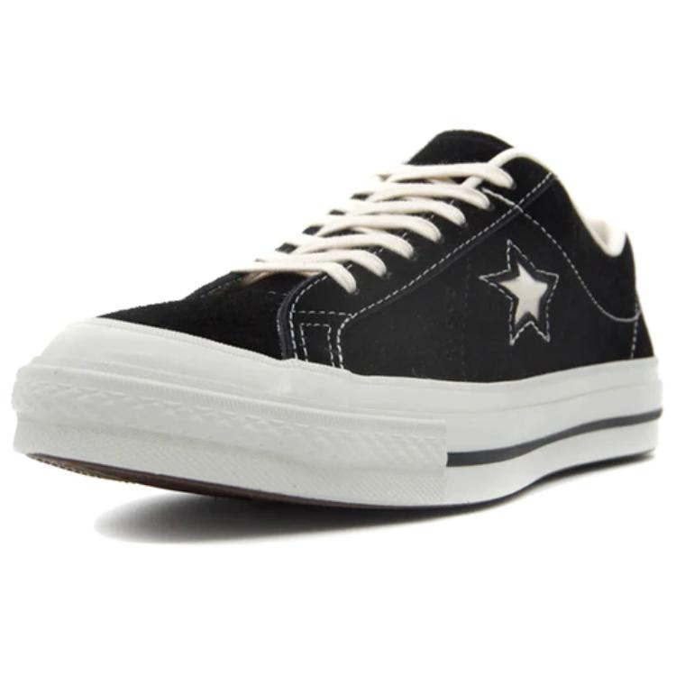 Converse One Star J Vtg Comfortable Slip Resistant Durable Low Top Skate Shoes Men Sneaker Black White 35200330