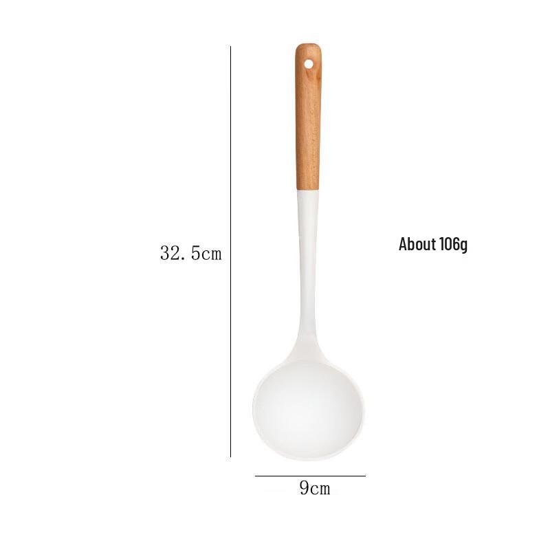 Wutuo Wooden Handle Silicone Spatula & Spoon Set