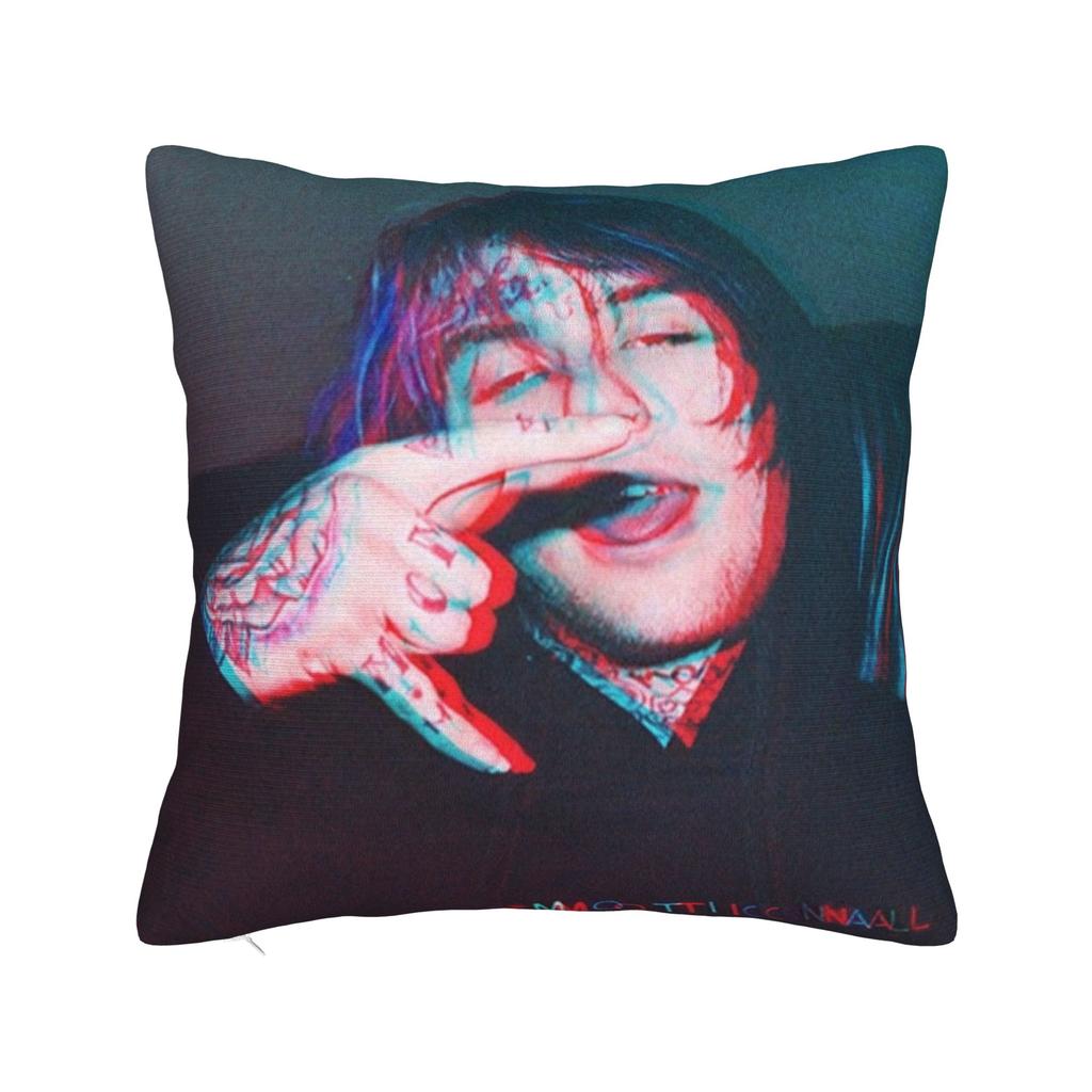 Lil Peep Pillowcase Printed Polyester Cushion Cover Decorative Throw Pillow Case Cover Sofa Zippered 40X40cm