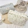 53174 Blue Begonia Cosmetic Bag Large Capacity Storage Bag Going Out Portable Travel Bag Handbag Wash Bag