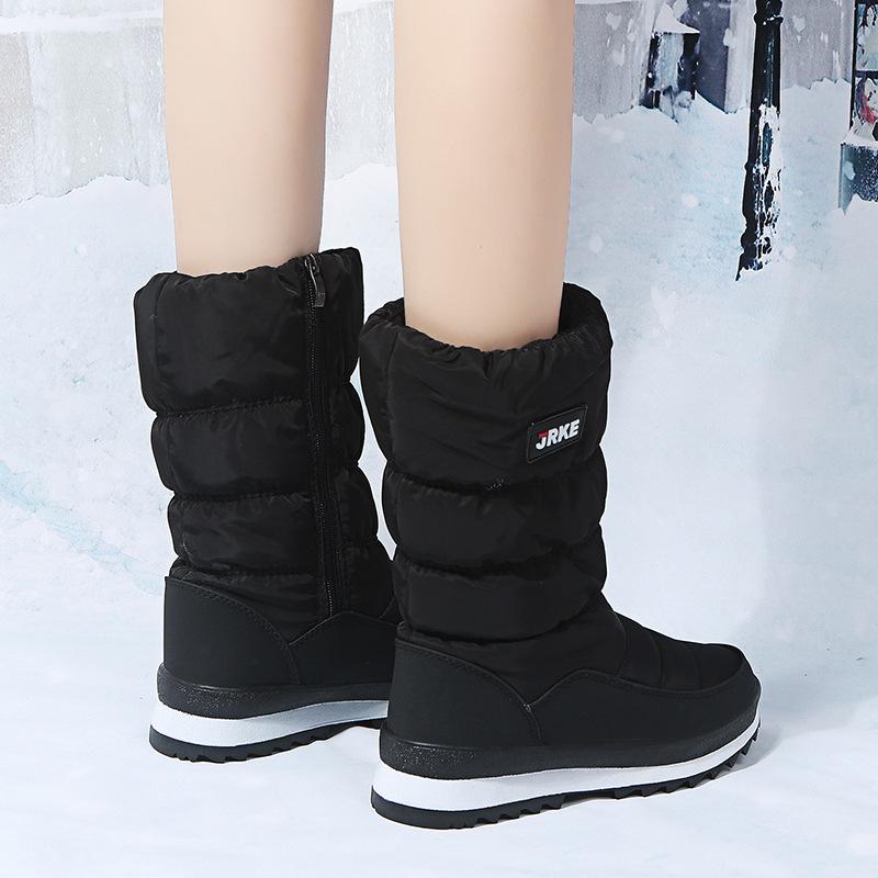 Large Size Fall and Winter New Padded Thickened Snow Boots Women's Cotton Boots Snow Boots