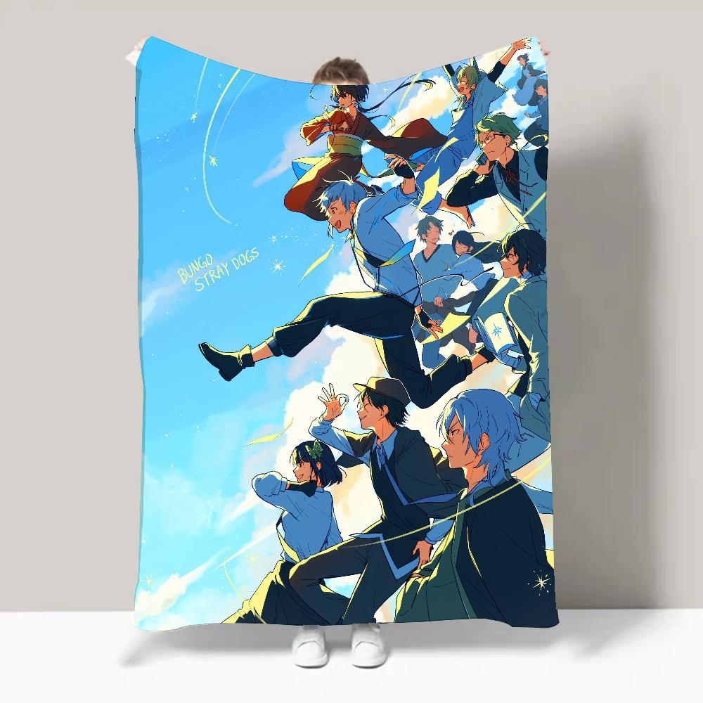 Hot Anime Bungo Stray Dogs Blanket Design Lightweight For Dorms, Naps, Living Room, Office,Sofa,All-Season 30x40in