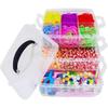Set Brățări de Cauciuc DIY pentru Copii - Benzi Elastice Colorate Jucărie Puzzle Accesorii pentru Realizarea Manuală a Brățărilor Stimulează Concentrația Copiilor