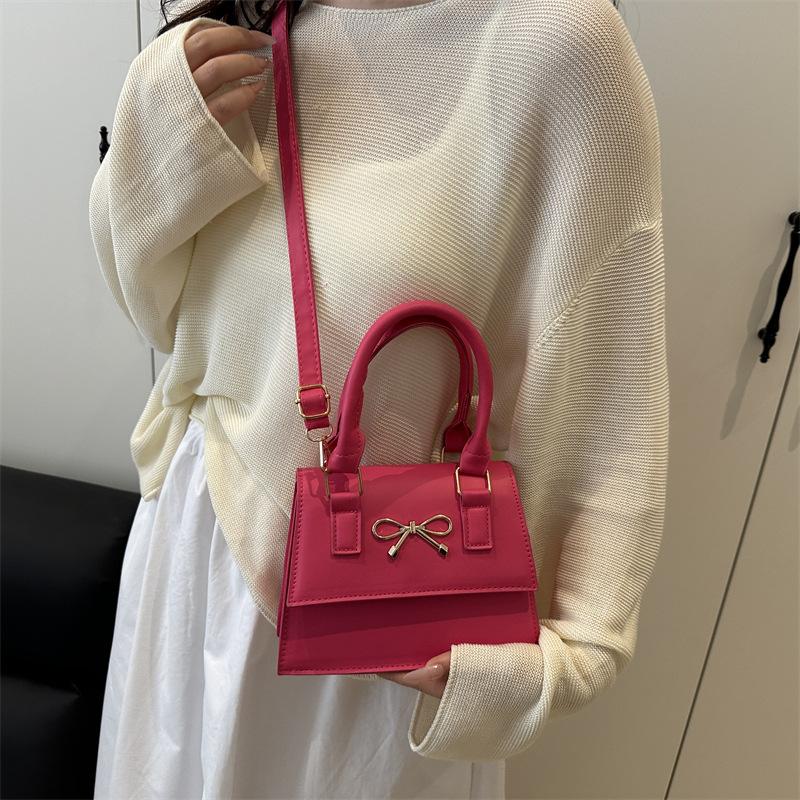 This Year's Popular Fashion Korean Version Handbag 2025 Summer New Small Fresh and Sweet Bow Crossbody Small Square Bag
