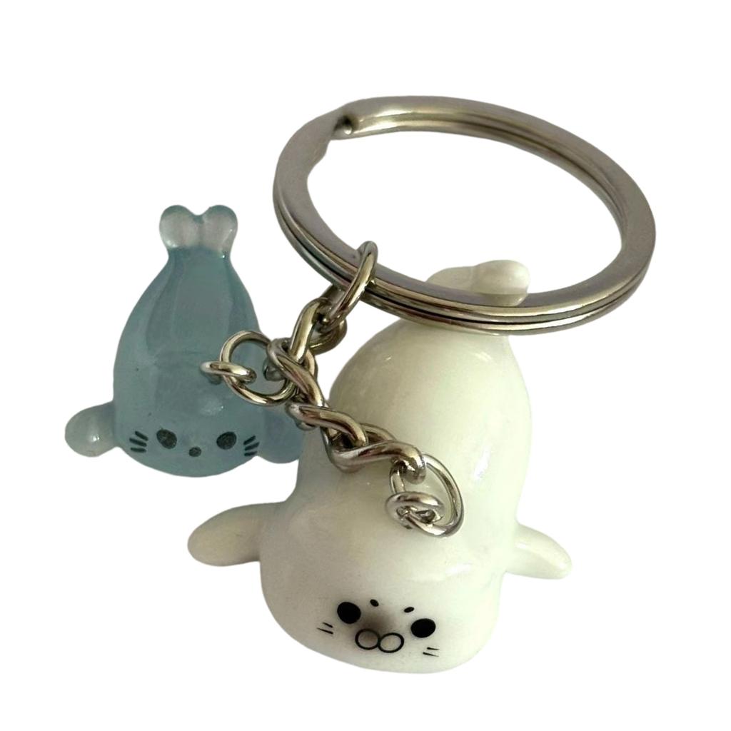 Portachiavi Cartoon Luminoso Versatile Per Borse Zaini E Accessori Personali Portachiavi Ciondolo Leoni Marini 3D