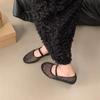 Internet Celebrity Explosion a Pedal Slippers Women 2025 Autumn and Winter New Velcro Casual Wear Mao Mao Slippers Women Wear