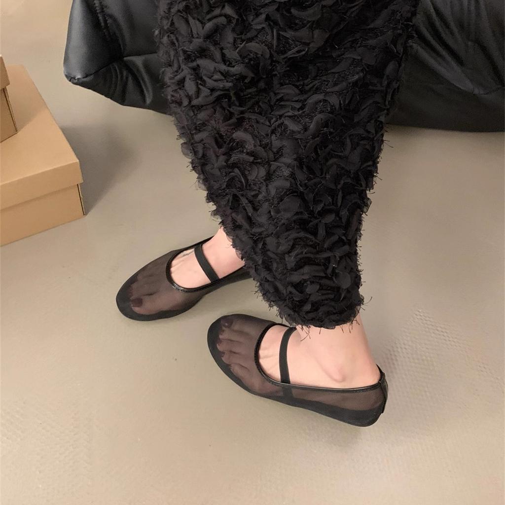 Internet Celebrity Explosion a Pedal Slippers Women 2025 Autumn and Winter New Velcro Casual Wear Mao Mao Slippers Women Wear