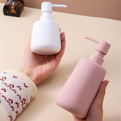 Flacone Shampoo Lavamani in Ceramica Colore Solido Flacone Erogatore Lozione Lavaggio Corpo Domestico Portatile Erogatore di Sapone Accessori per il Bagno
