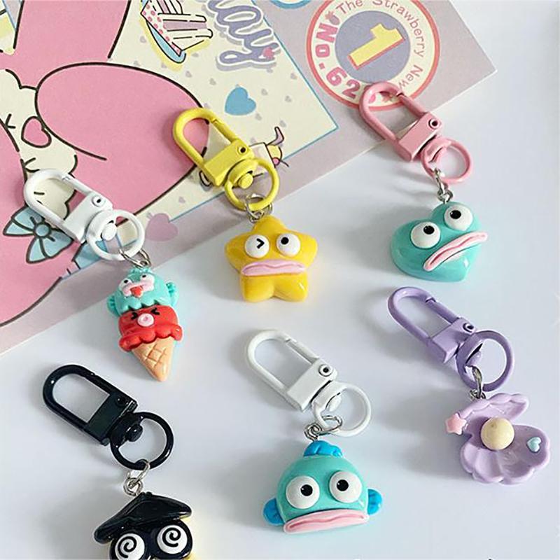 Sanrio Cute Keychain Kawaii Key Chain Pendant Key Buckle Birthday Present Charm Keychain Cute Car Keyring Backpack Decoration