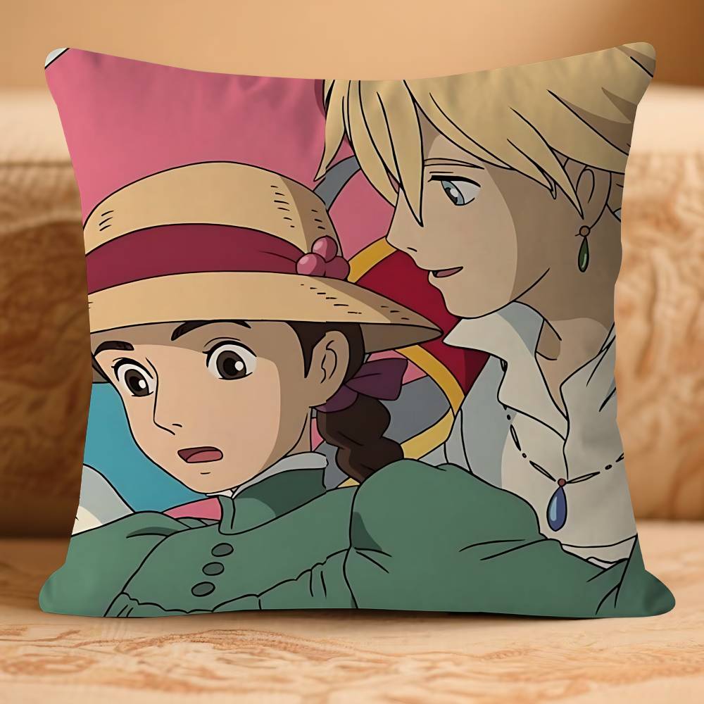 

CastleS Anime For FilmS Pillow Case Removable Washable Cushion Cover – All-Season Soft Linen 16x16Inch