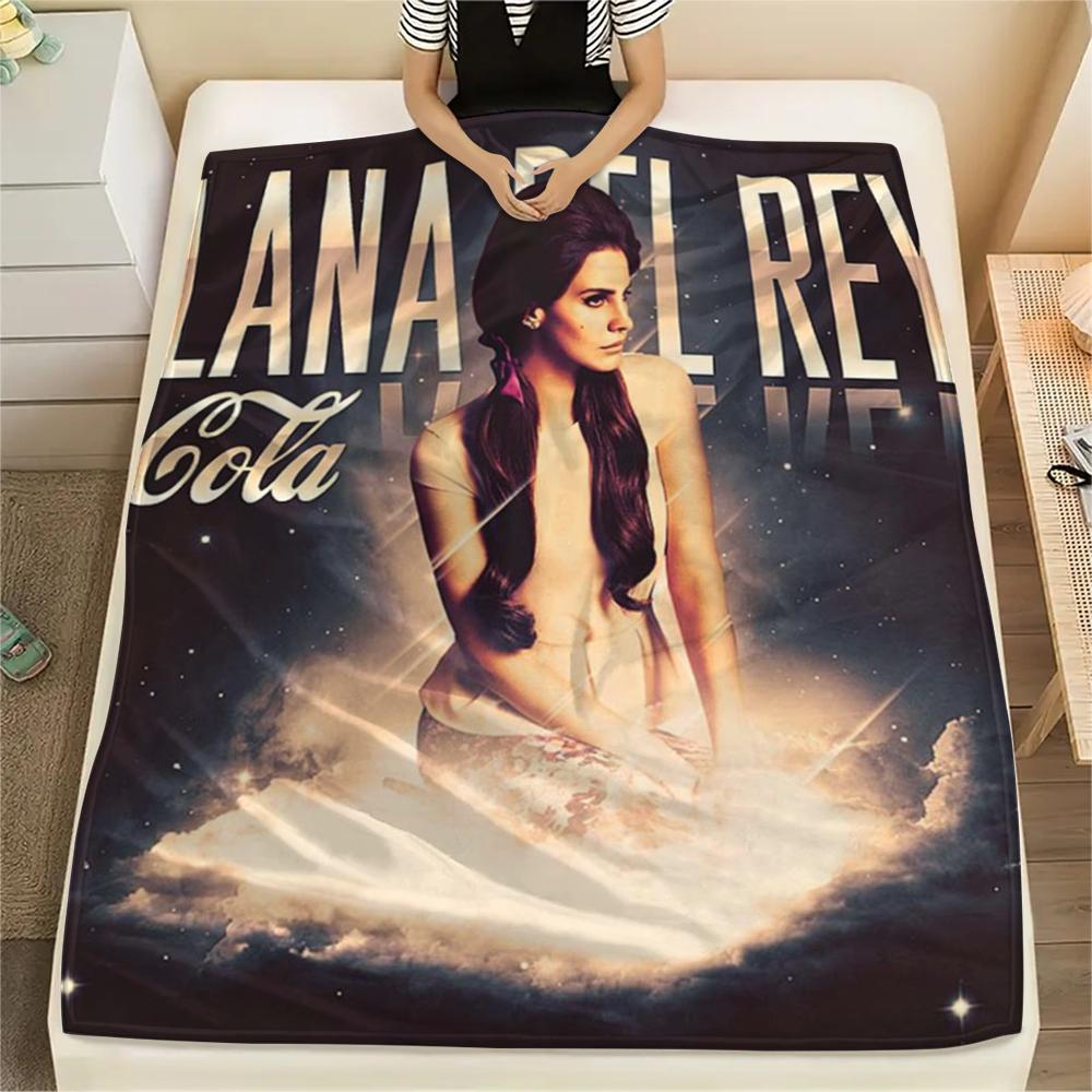 1 Adet Lana Del Rey Baskılı Flanel Battaniye, Yüksek Kalite, Dört Mevsim İçin Rahat, Ev Dekorasyonu, Sıcaklık ve Konfor, Noel Hediyeleri İçin Mükemmel