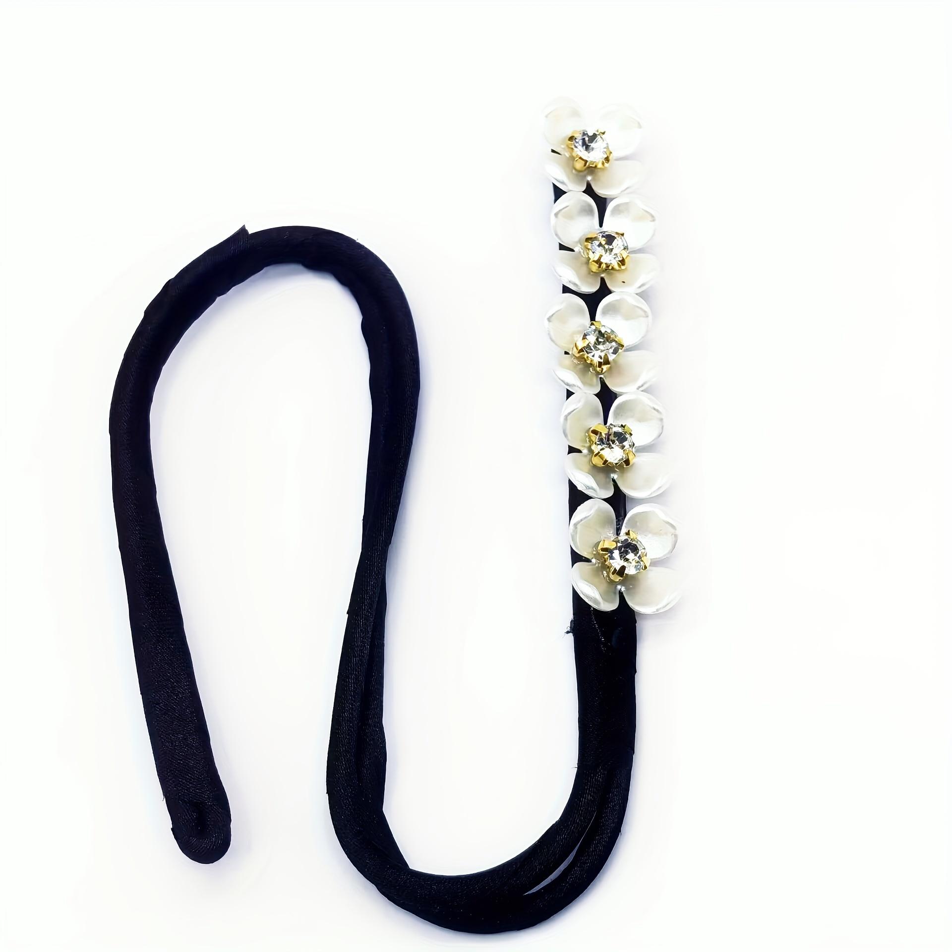 

Elegant Pearl & Flower Hair Bun Maker Vintage Style Resin Hair Styling Tool for Women, Hair Accessories