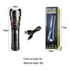 High-Power Rechargeable White Laser Flashlight with Digital Display for Outdoor Use