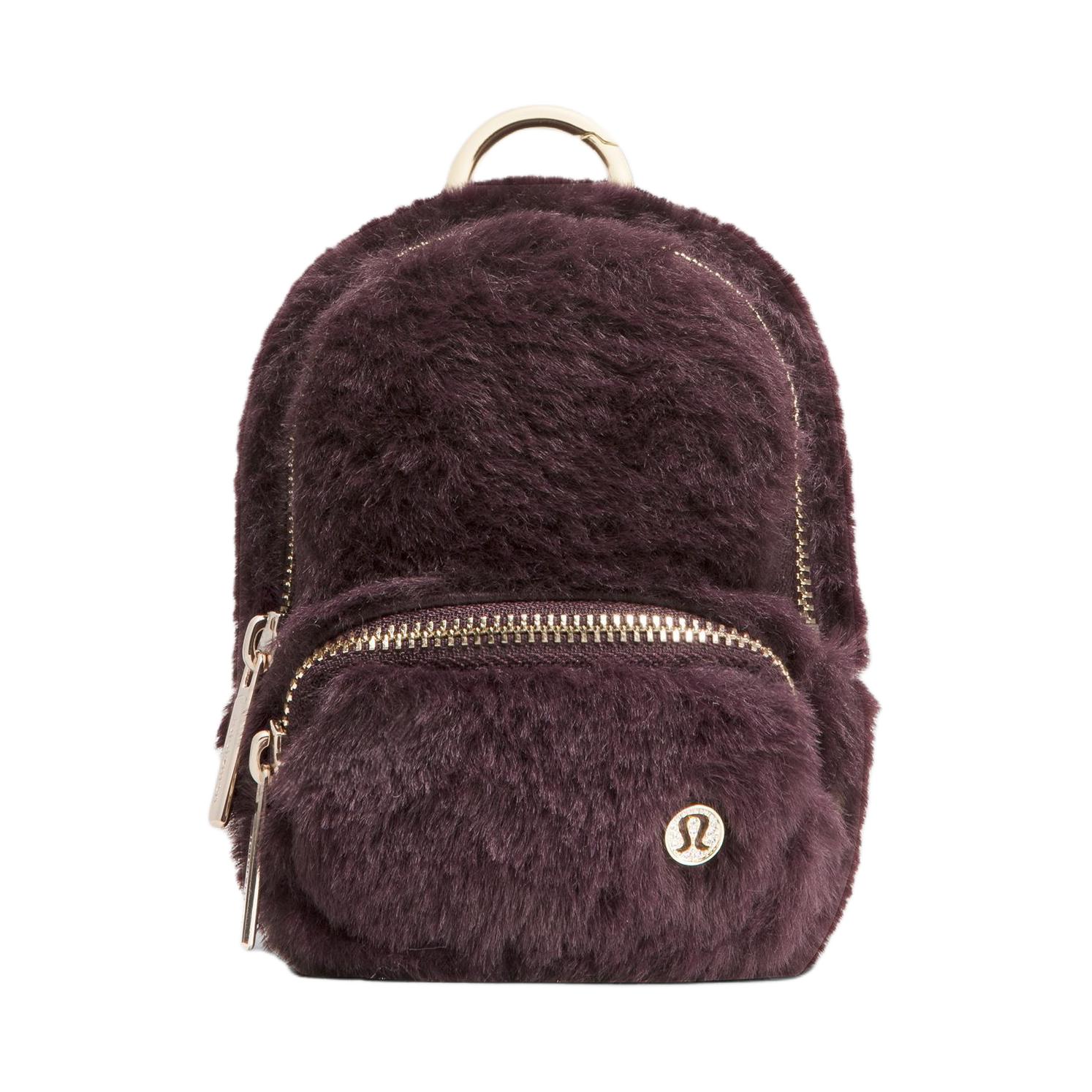 

Lululemon Everywhere Portable Versatile Polyester Bag Keychain Coin Purse Mini Unisex Accessories Black Plum Gold LU9CVGS-074104 Black & Plum & Gold