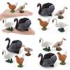 Pvc Farm Animal Decor Set With Realistic Swans Ducks And Chickens For Home Or Office Display