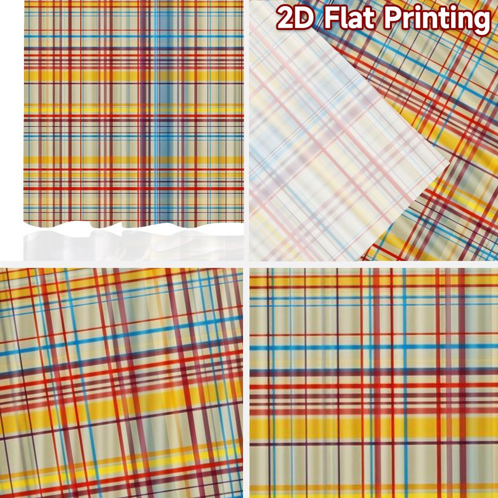 1pc 2D flat Photography Backdrop Background cloth Colorful Checkered Lines 100% Polyester Holiday Decorations Perfect for