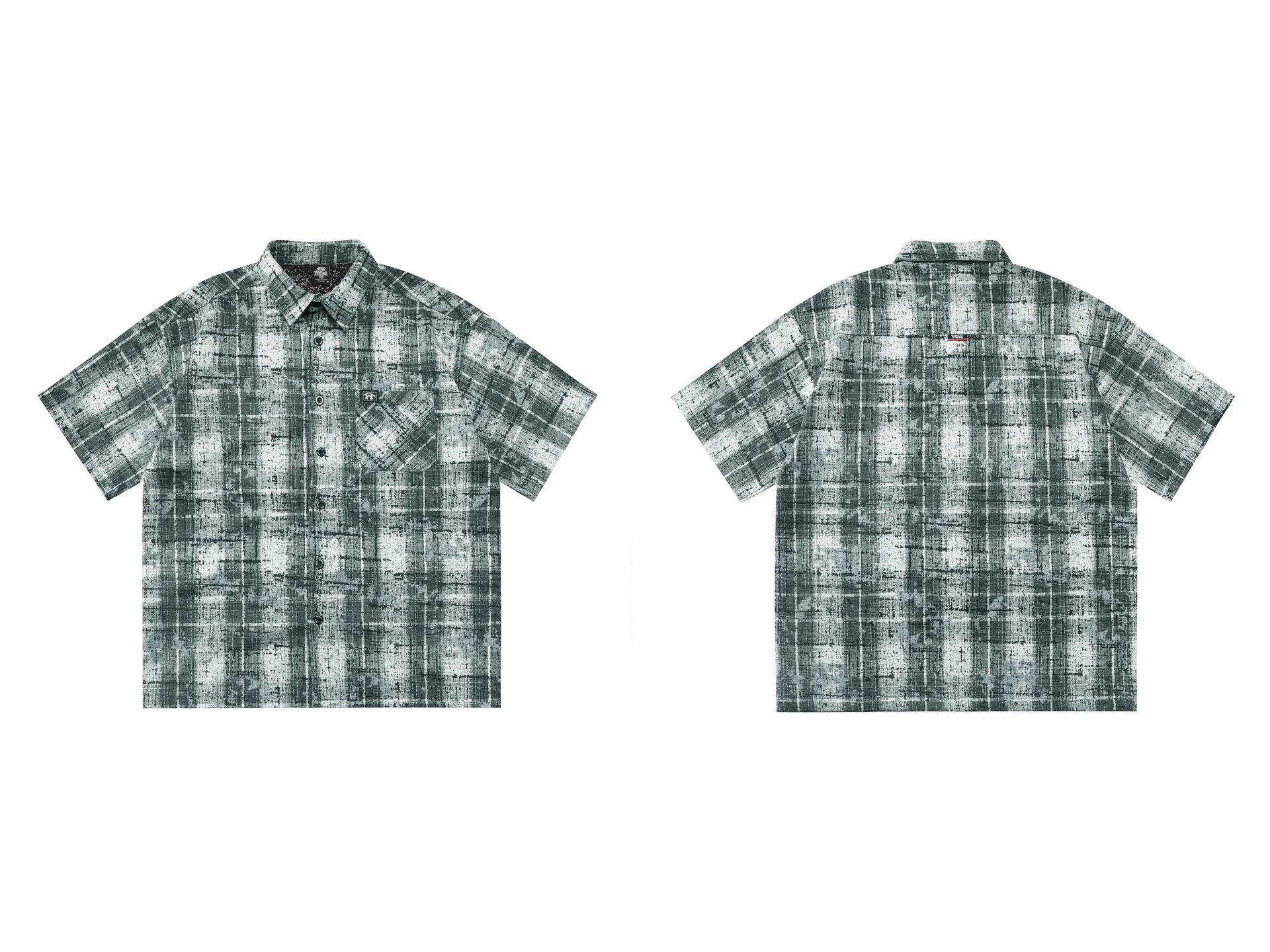 

Chicano Gangster Style Rust Camo Loose-Fit Shirt L сірий колір/зелений