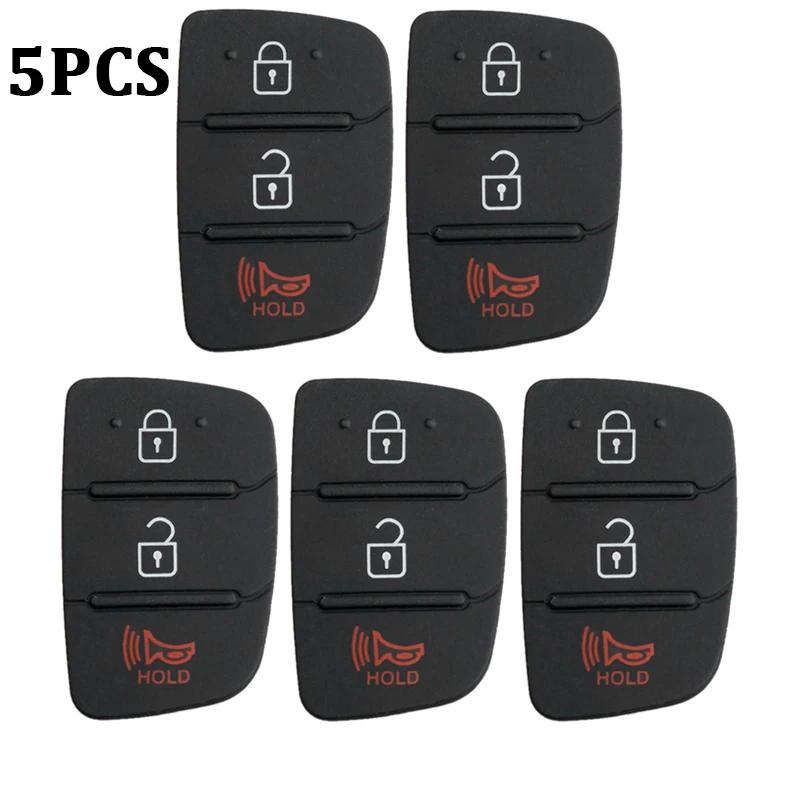 

5/10PCS Replacement 3 Buttons Remote Key Fob Case Rubber Pad For Hyundai I10 I20 I30 IX35 Kia K2 K5 Rio Sportage Flip Key Parts