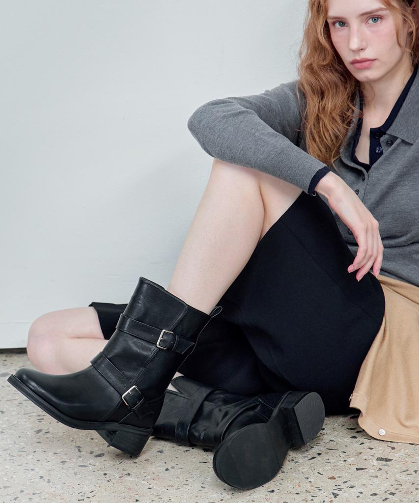 Avispa Camden Two-Belt Mid-Calf Boots_B315_2Colors_5Cm