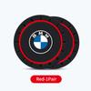 For BMW 1 W E82 2Pcs Car Coaster Silicone Mat Water Cup Holder Anti-Slip Pad For BMW X3 X5 M5 M3 E46 E90 E60 F10 E39 F30 E36 G30 E87 E70