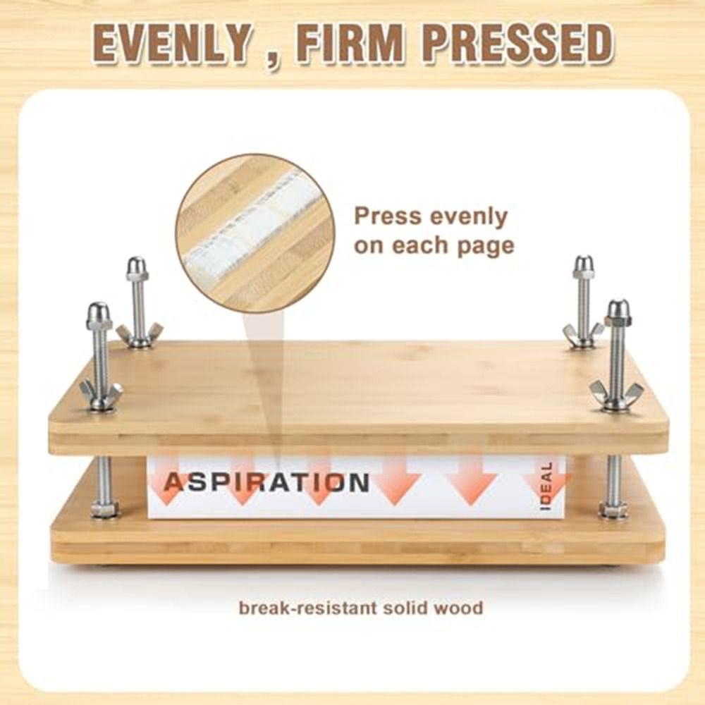 Wooden Book Binding Kits 2/3 Layer Book Press Binding Machine Bamboo Book Press Book Binding Tool
