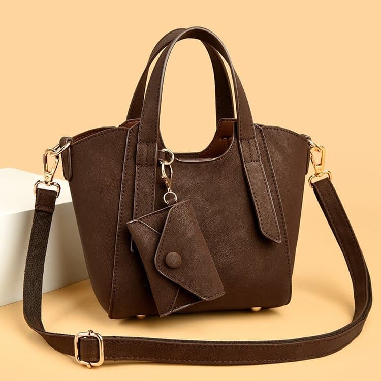 Retro large capacity portable messenger women's bag