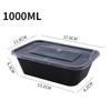 10Pcs Thickened Disposable Food Boxes Packing Meal Box Rectangular Microwavable Food Storage Container Takeaway Tableware