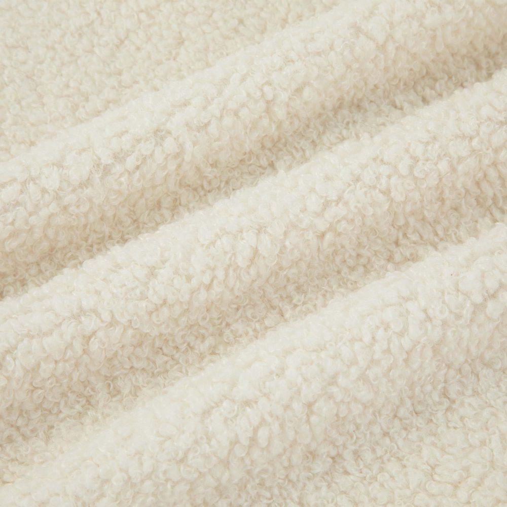 Puma Mmq Series Solid Color Zip-Up Stand Collar Button-Down Long Sleeve Faux Shearling Jacket Unisex Jackets White 536625-65