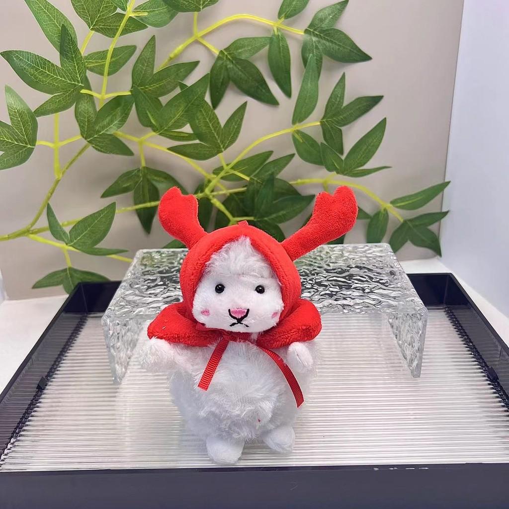 

Plush Lamb Captivating Toy Keychain Cute Sheep Backpack Pendant Made With Super Material Soft красный