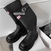 Niche Letters Thick-soled Heightened and Thin Tall Boots Women's Autumn and Winter British Style Fashion Spice Girl Sleeve Fashion Boots