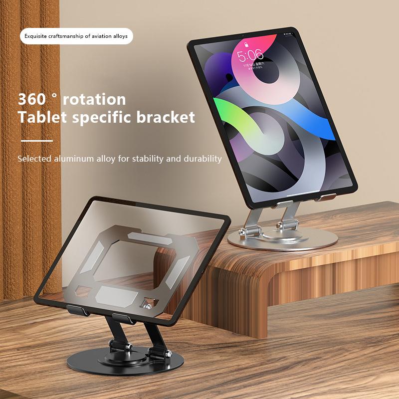 360° Rotatable Tablet Stand Adjustable Foldable Desktop Stand Holder Compatible For 4.7-12 Inch Ipad Pro/Air/Min Laptop Tablet