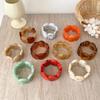 1Pcs Personality Party Jewelry Irregular Round Splicing Elastic Rope Resin Bracelets For Women Smuding Vintage Acrylic Bangles