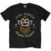 Men's Five Finger Death Punch Chevron Slim Fit T-shirt X-Large Black