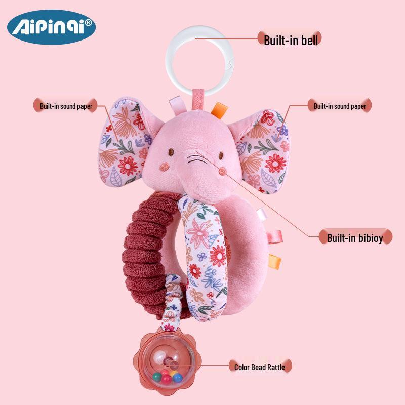 Aipinqi Baby Grasping Ball & Rattle Toy - Educational Early Learning Hand Shaker with Rotating Beads.