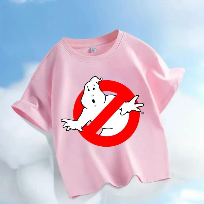 2026 Ghostbusters Daredevil Childrens Comic Game Cartoon Print Boys and Girls Sportswear Casual Shirts Summer Shirts