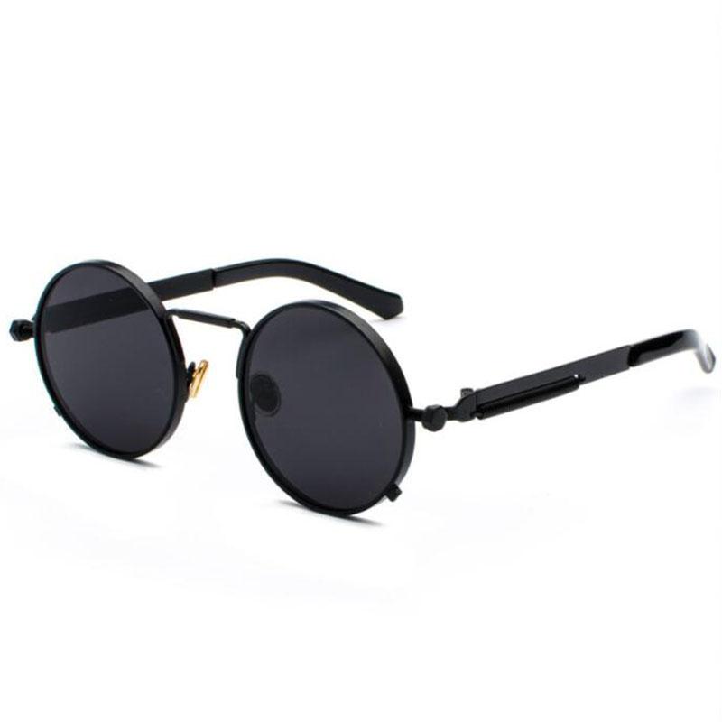 SPH -0.25 -0.5 -1.0 to -6 New Punk Sunglasses Women Round Metal Night Vision Sun Glasses Vintage Men New Spring Glasses Uv400