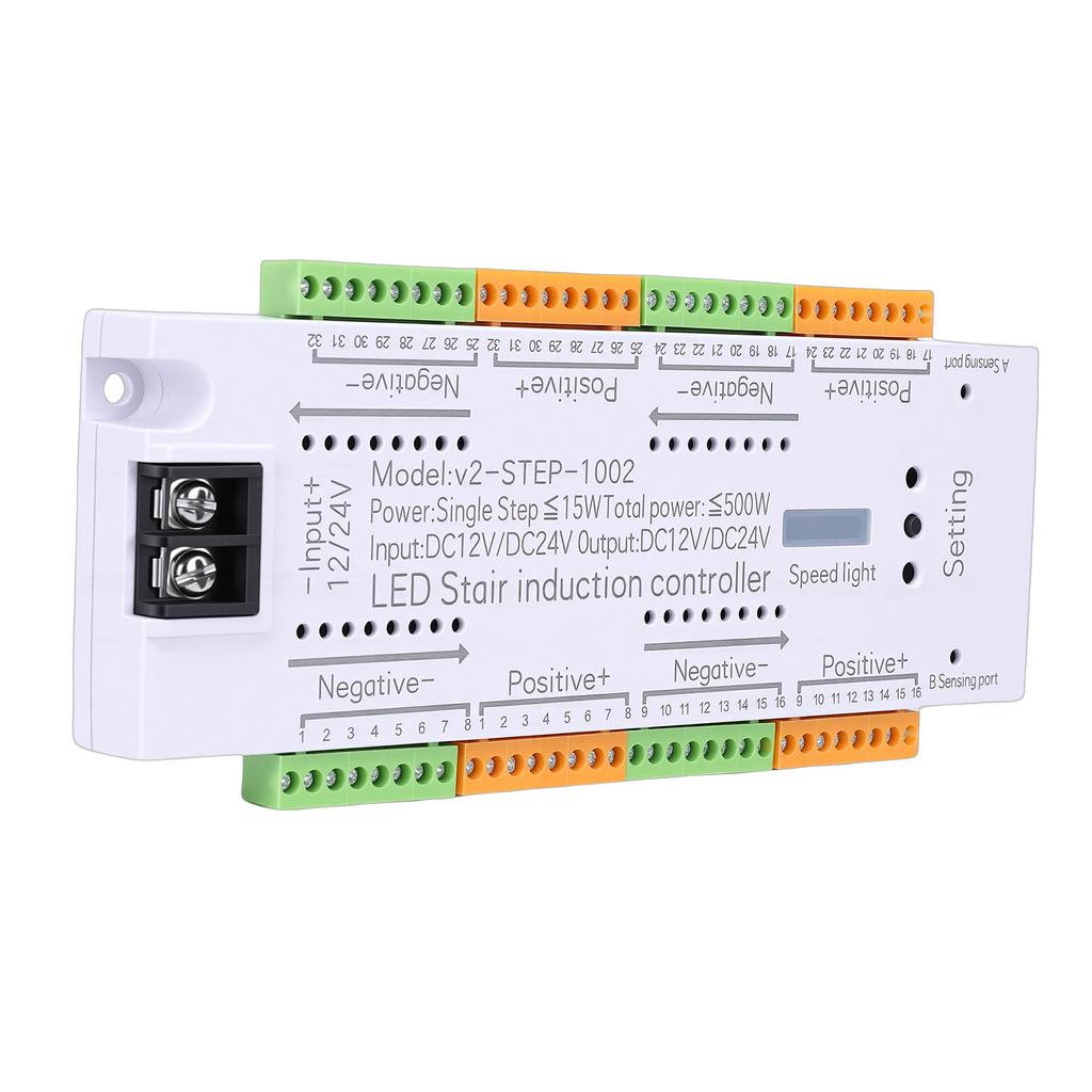 Bewegungssensor LED Treppenlicht Controller 32 Kanal Automatischer Treppenstufenlicht Controller für Haus Einkaufszentrum Geschäft