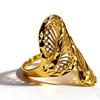 Vietnamese Sand Gold Fire-Baked One-Color Wedding Ring - Classic, Versatile, Trendy, and Non-Tarnishing Jewelry Essential