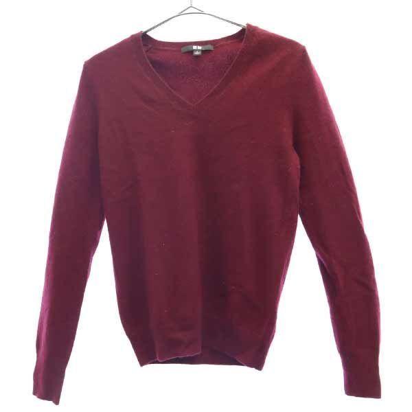 UNIQLO cashmere Long sleeve sweater S Red knit Women Used