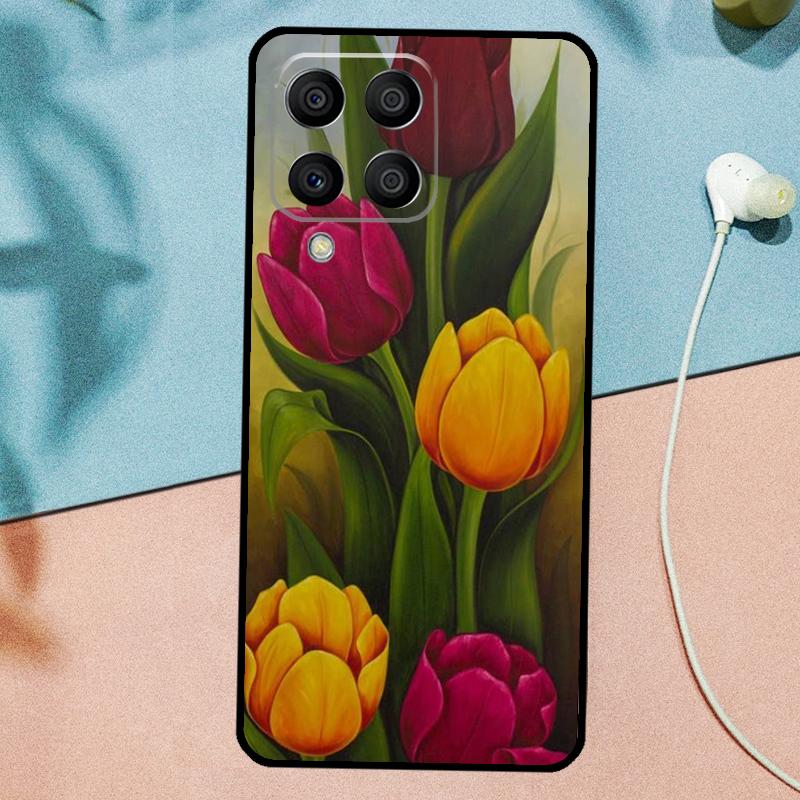 Tulip Flower For Samsung Galaxy M14 M34 M54 M20 M06 M16 M12 M13 M15 M35 M55 M33 M53 M21 M31 M32 M52 Case