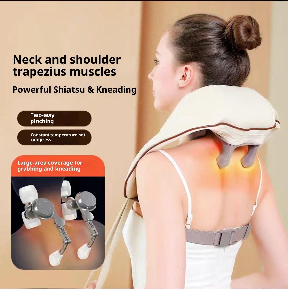 

Full-Automatic Dredging Shawl Massager – Trapezius, Cervical, Waist & Back | Ideal Gift