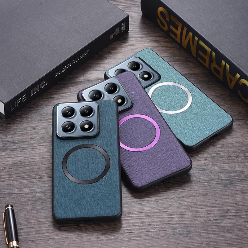 For Xiaomi Mi 14T Pro Case Luxury PU Magnetic Wireless Charging Protective Back Cover Case For Xiaomi Mi14T 14TPro Phone Shell