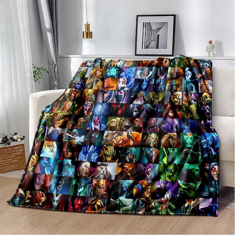 3D Klassiker Spiel Dota2 Gamer Decke, Weiche Wohndecke für Zuhause Schlafzimmer Bett Sofa Picknick Reise Büro Ruhe Abdeckung Decke Kinder