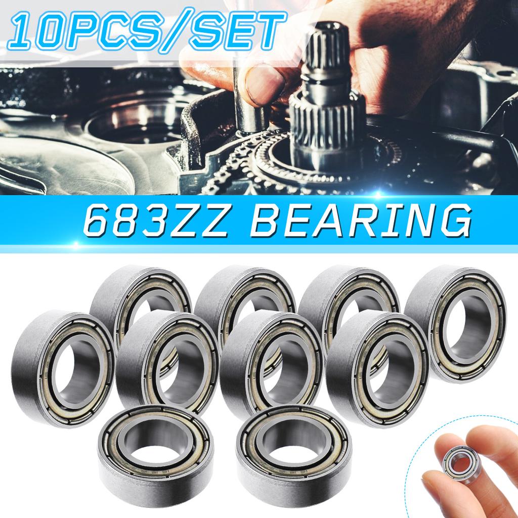 Yosoo Health Gear Miniature Deep Groove Ball Bearing 10pcs 688ZZ Metal Double Shielded Flange Ball Bearings 8x16x5mm