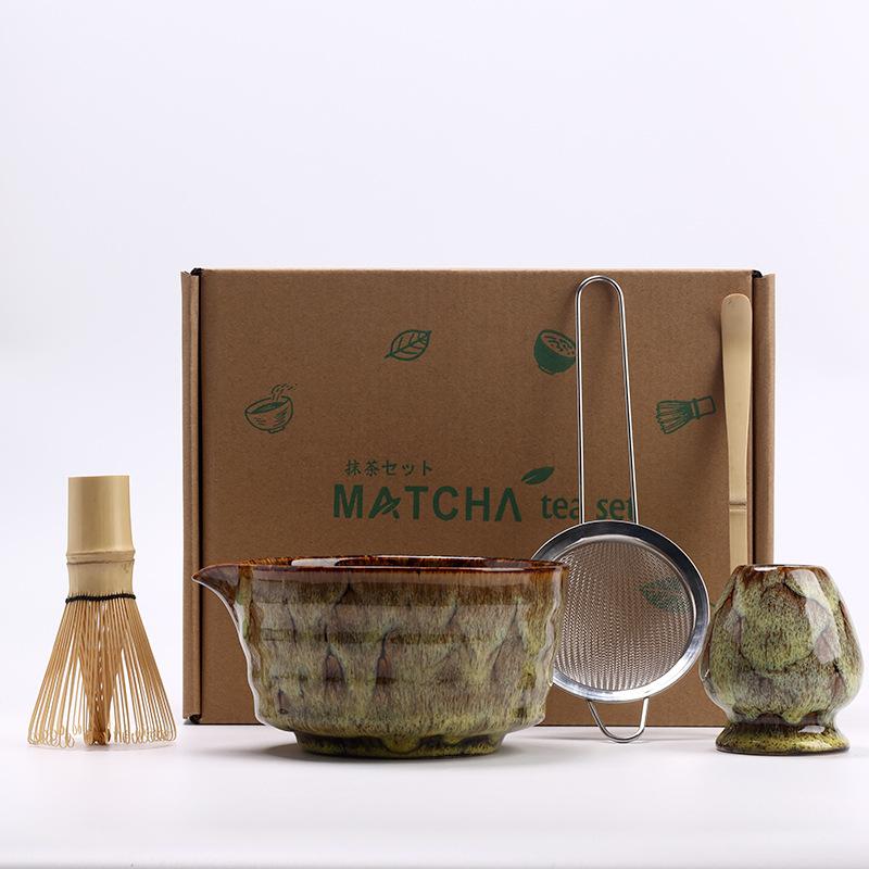 5pcs/set Japanese Matcha Set Vintage Bamboo Matcha Brush Exquisite Matcha Bowl Tea Tools Accessories Ceremony Great Gifts Box